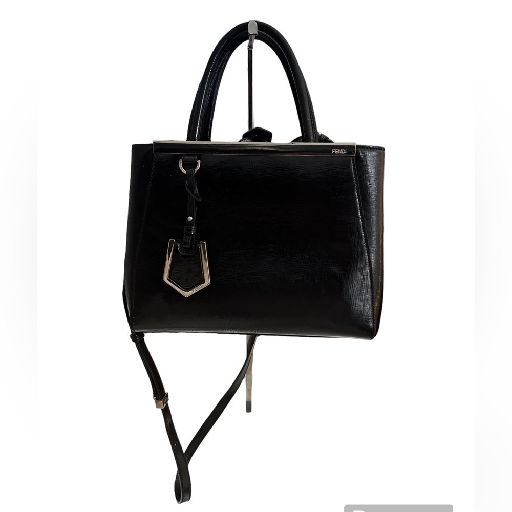 FENDI Vitello Patent Leather Small 2Jours Elite Petite Bag, Pre Owned Co…
